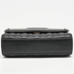 Tory Burch Black Leather Small Fleming Shoulder Bag