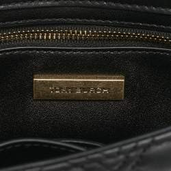 Tory Burch Black Leather Small Fleming Shoulder Bag