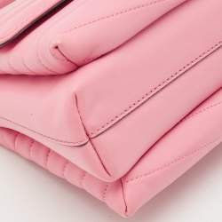 Tory Burch Pink Chevron Leather Kira Top Handle Bag