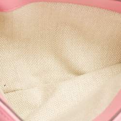 Tory Burch Pink Chevron Leather Kira Top Handle Bag