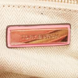 Tory Burch Pink Chevron Leather Kira Top Handle Bag