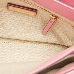Tory Burch Pink Chevron Leather Kira Top Handle Bag