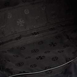 Tory Burch Black Nylon and Faux Leather Medium Ella Tote