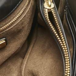 Pre Owned Tory Burch Black Quilted Small Leather Kira Top Handle Bag