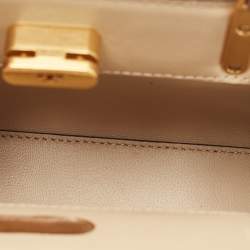 Tory Burch Brown Leather Petite Lee Radziwill Top Handle Bag