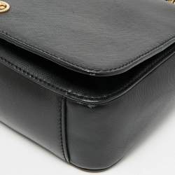 Pre Owned Tory Burch Black Leather Robinson Shoulder Bag