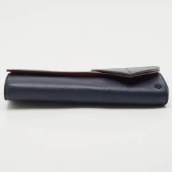 Tory Burch Navy Blue Leather Heart Clutch