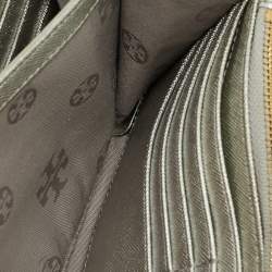 Pre Owned Tory Burch Silver Leather Robinson Wallet On Chain