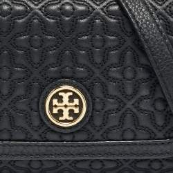 Pre Owned Tory Burch Black Quilted Leather Small Bryant Crossbody Bag