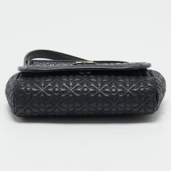 Pre Owned Tory Burch Black Quilted Leather Small Bryant Crossbody Bag