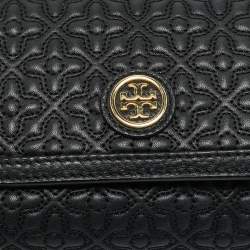 Pre Owned Tory Burch Black Quilted Leather Small Bryant Crossbody Bag