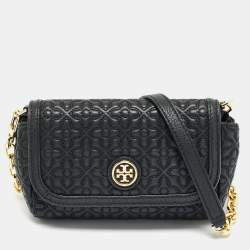 Tory Burch Black Quilted Leather Small Bryant Crossbody Bag
