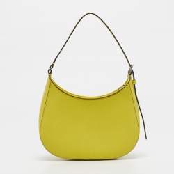 Pre Owned Tory Burch Yellow Leather Emerson Zip Shoulder Bag