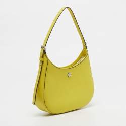 Pre Owned Tory Burch Yellow Leather Emerson Zip Shoulder Bag