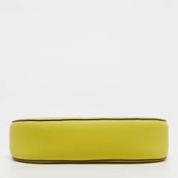 Pre Owned Tory Burch Yellow Leather Emerson Zip Shoulder Bag