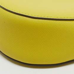 Pre Owned Tory Burch Yellow Leather Emerson Zip Shoulder Bag