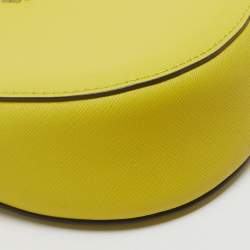 Pre Owned Tory Burch Yellow Leather Emerson Zip Shoulder Bag