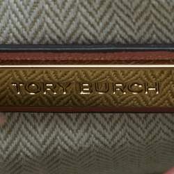 Pre Owned Tory Burch Coral Pink Leather Kira Camera Crossbody Bag