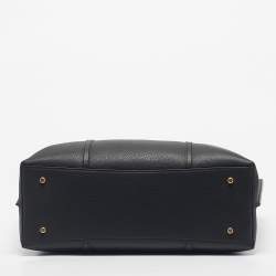 Pre Owned Tory Burch Black Leather Large Triple Compartment Perry Tote