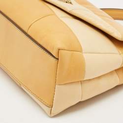 Pre Owned Tory Burch Multicolor Leather Small Patchwork Kira Top Handle Bag