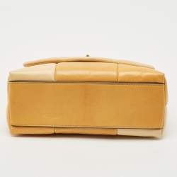 Pre Owned Tory Burch Multicolor Leather Small Patchwork Kira Top Handle Bag