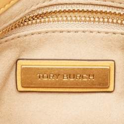 Pre Owned Tory Burch Multicolor Leather Small Patchwork Kira Top Handle Bag