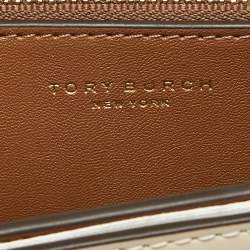 Pre Owned Tory Burch Light Beige Leather Small Eleanor Shoulder Bag