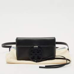 Pre Owned Tory Burch Black Leather Miller Belt Bag