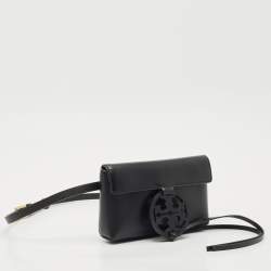 Pre Owned Tory Burch Black Leather Miller Belt Bag