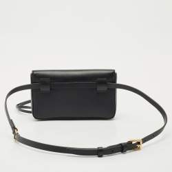 Pre Owned Tory Burch Black Leather Miller Belt Bag