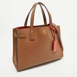 Pre Owned Tory Burch Brown Leather Walker Tote