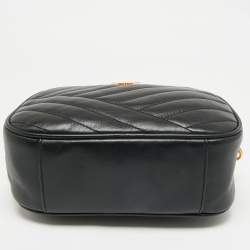 Pre Owned Tory Burch Black Quilted Leather Kira Camera Shoulder Bag