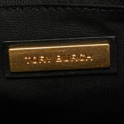 Pre Owned Tory Burch Black Quilted Leather Kira Camera Shoulder Bag