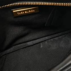 Pre Owned Tory Burch Black Quilted Leather Kira Camera Shoulder Bag