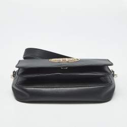Pre Owned Tory Burch Black Leather Flap Chain Shoulder Bag