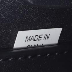 Pre Owned Tory Burch Navy Blue Quilted Leather and Tweed Trim Fleming Shoulder Bag