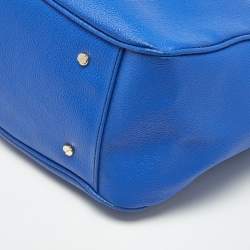 Pre Owned Tory Burch Blue Leather Roslyn Tote