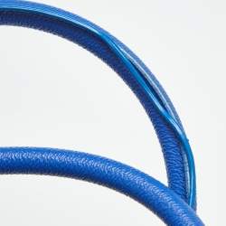 Pre Owned Tory Burch Blue Leather Roslyn Tote