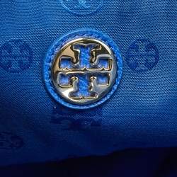 Pre Owned Tory Burch Blue Leather Roslyn Tote