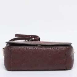 Pre Owned Tory Burch Burgundy Leather Thea Fap Crossbody Bag
