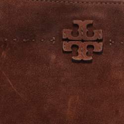 Pre Owned Tory Burch Brown Suede McGraw Slouchy Tote