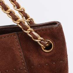 Pre Owned Tory Burch Brown Suede McGraw Slouchy Tote