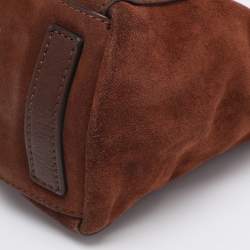 Pre Owned Tory Burch Brown Suede McGraw Slouchy Tote