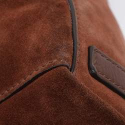 Pre Owned Tory Burch Brown Suede McGraw Slouchy Tote