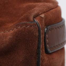 Pre Owned Tory Burch Brown Suede McGraw Slouchy Tote