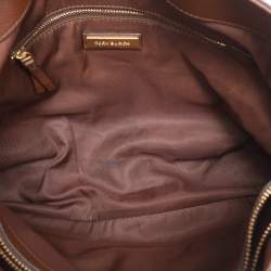 Pre Owned Tory Burch Brown Suede McGraw Slouchy Tote