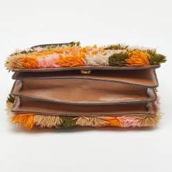 Pre Owned Tory Burch Multicolor Fabric and Leather Sadie Rug Shoulder Bag