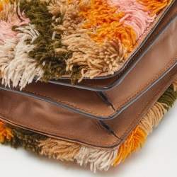 Pre Owned Tory Burch Multicolor Fabric and Leather Sadie Rug Shoulder Bag