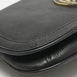 Pre Owned Tory Burch Black Leather Amanda Shoulder Bag