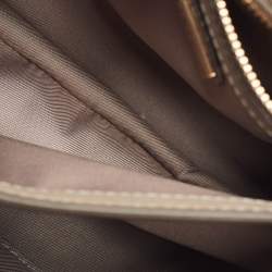 Pre Owned Tory Burch Light Grey Saffiano Leather Small Robinson Top Handle Bag